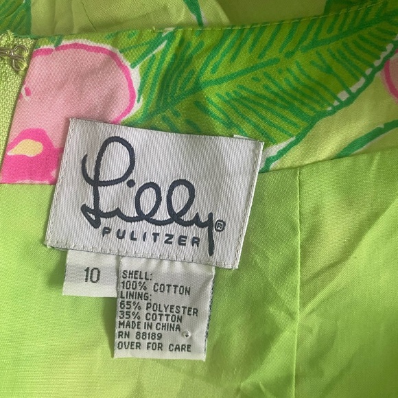 Vintage Lily Pulitzer Sabrina Pink and Pistachio green strapless dress - Picture 8 of 10